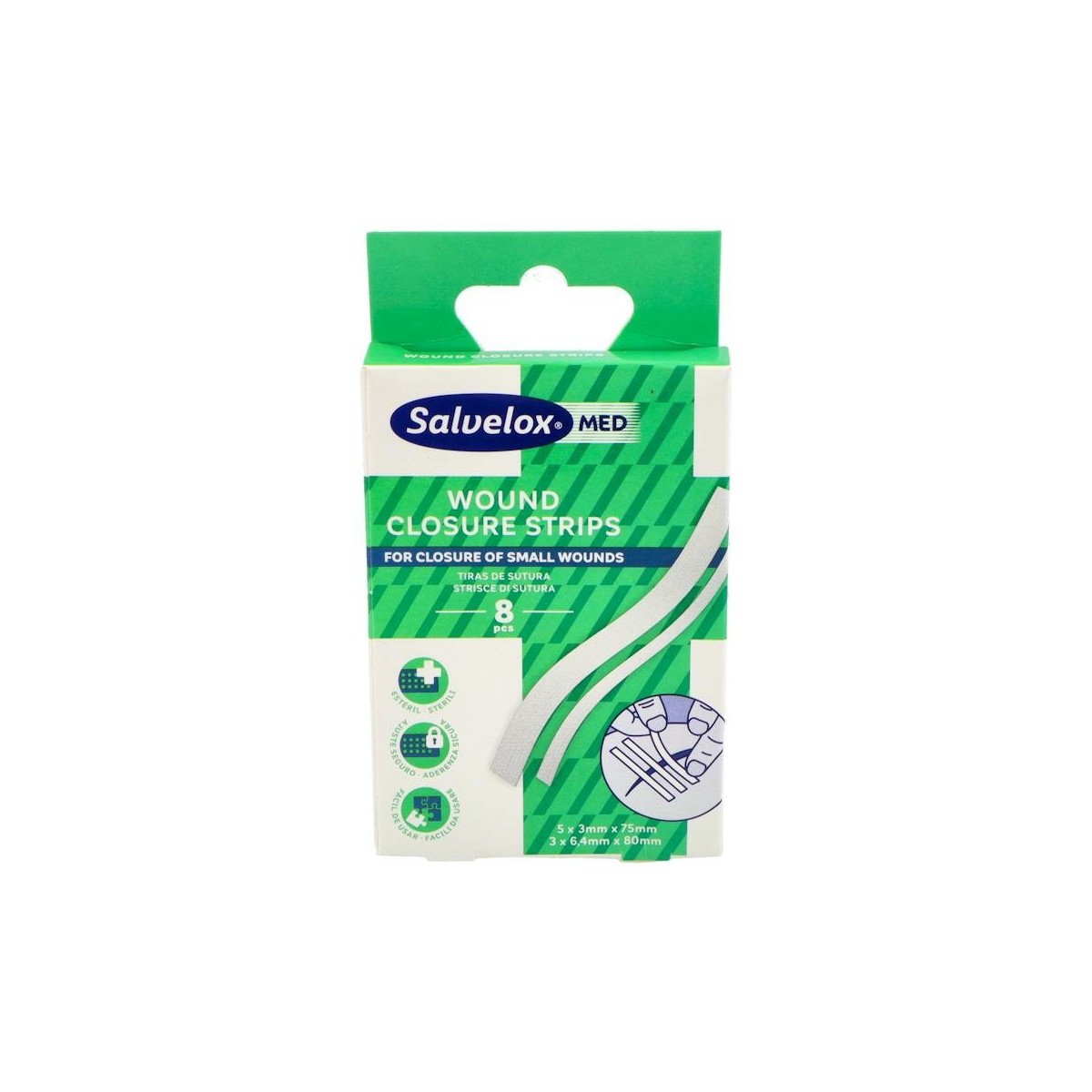 Tiras De Sutura 8 Pcs Sutidas