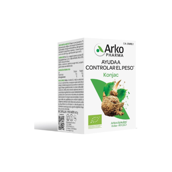 Arkocápsulas Konjac (Glucomanano) BIO 80 Cápsulas Arkopharma