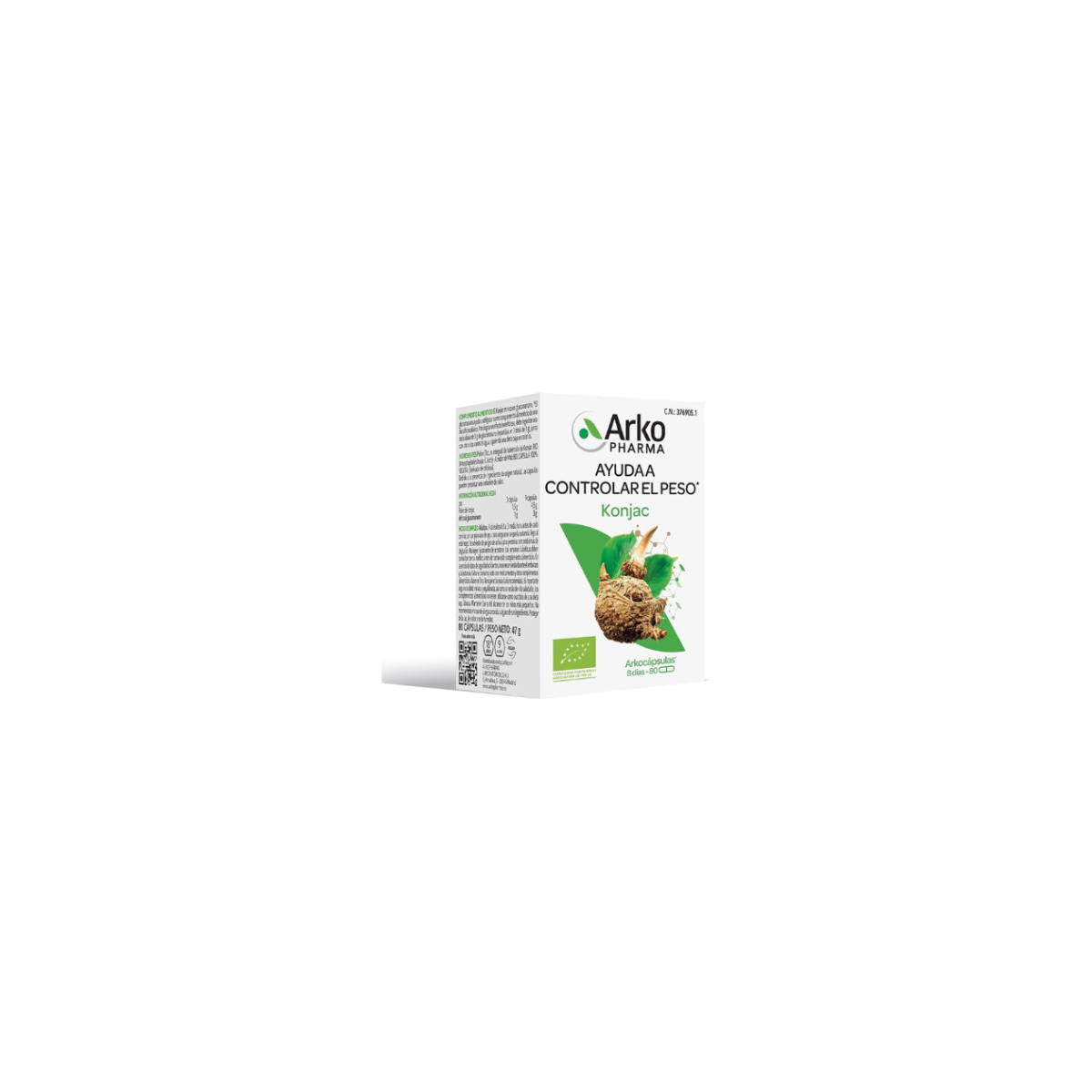 Arkocápsulas Konjac (Glucomanano) BIO 80...