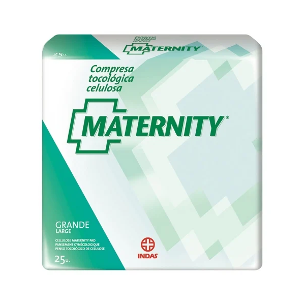 Maternity compresa tocológica celulosa grande 25ud