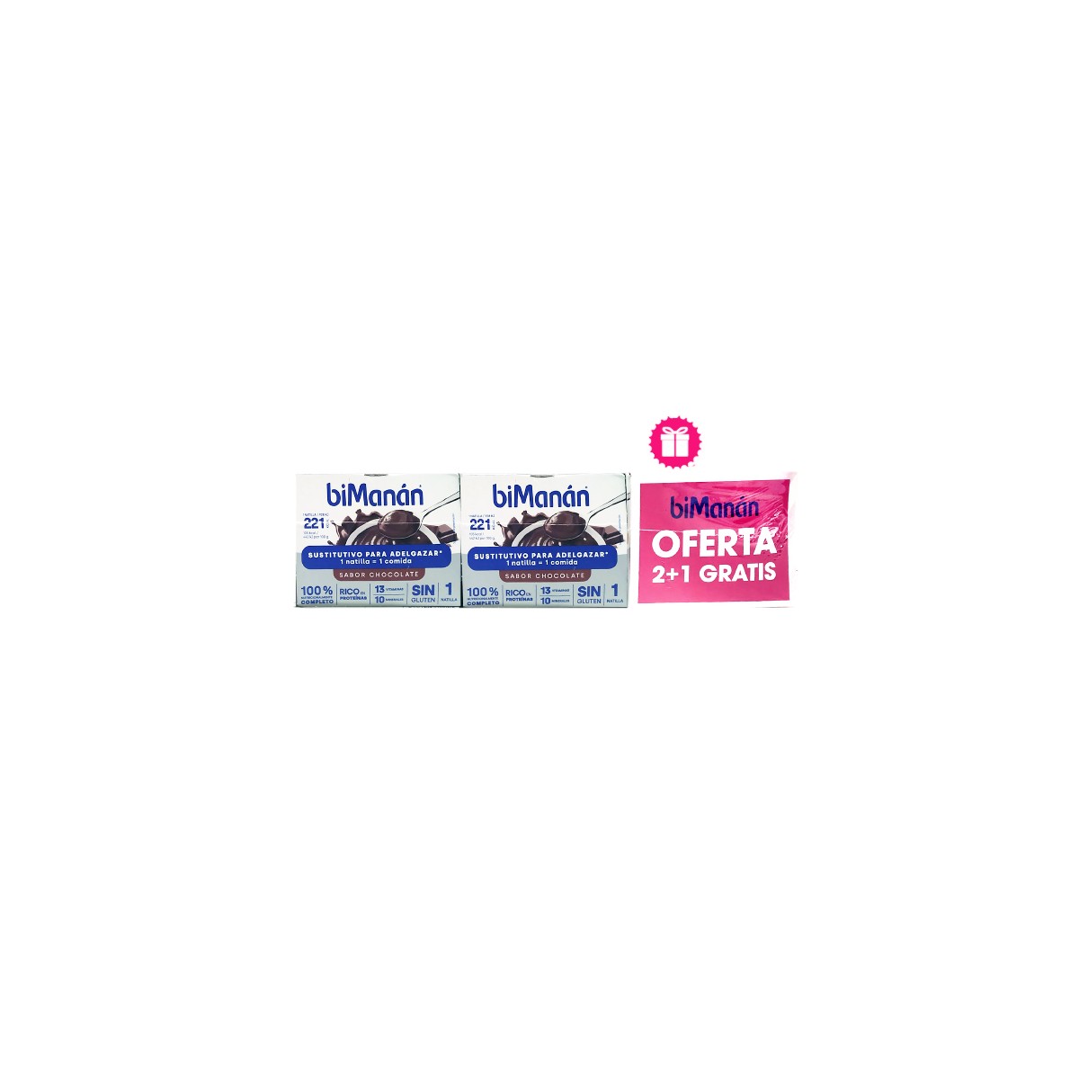 BIMANAN PACK NATILLAS CHOCOLATE 2+1 GRATIS