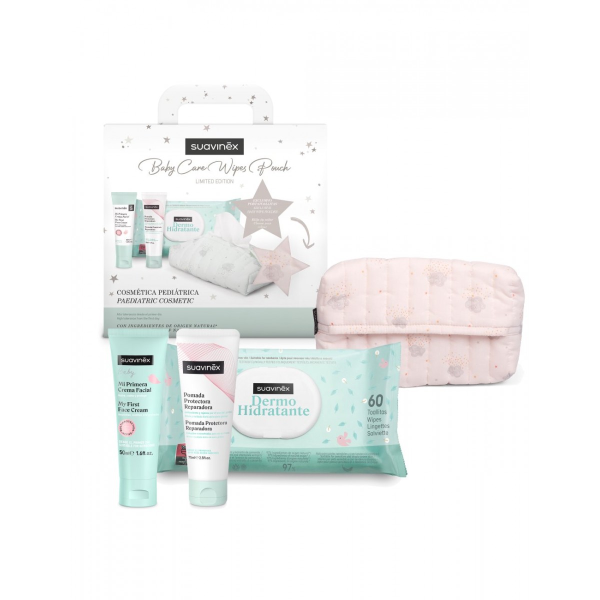 SUAVINEX BABY CARE WIPES CANASTILLA  PACK PINK