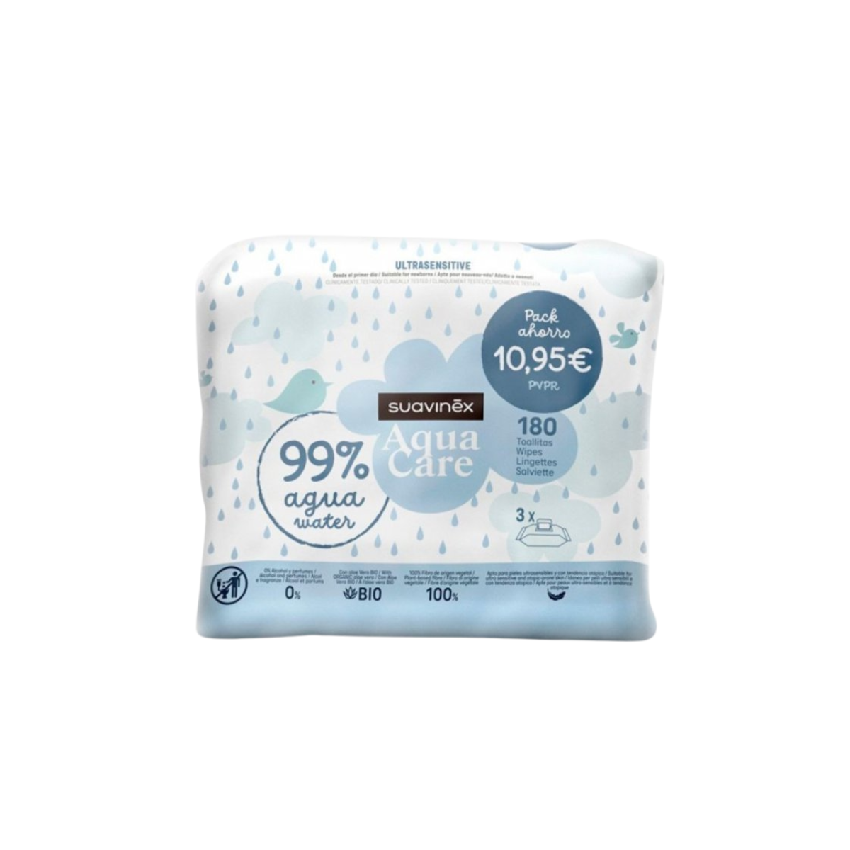 SUAVINEX TOALLITAS AQUA ULTRASENSITIVE  3...