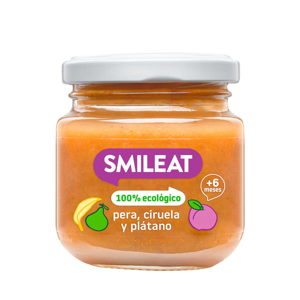 SMILEAT  1 TARRITO 130 G SABOR PERA CIRUELA Y PLATANO