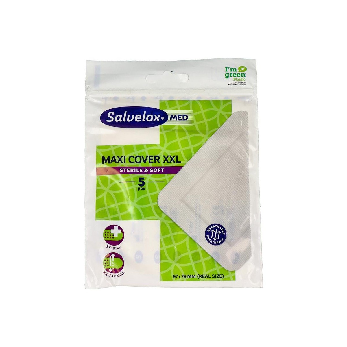 SALVELOX MED MAXI COVER EST 5 UN 97X79 MM